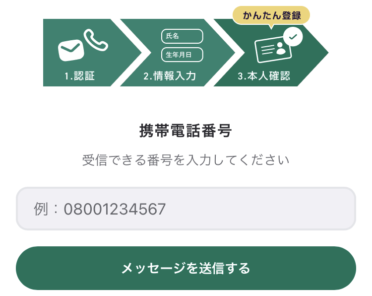 ウィンチケットの登録手順は電話・メールアドレス認証→必要情報の入力→本人確認（年齢確認）
